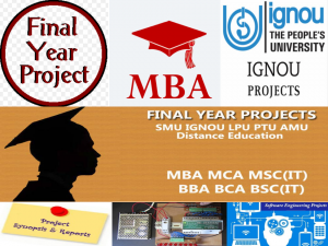 Free Download IGNOU MBA Final Year Project Synopsis and Report